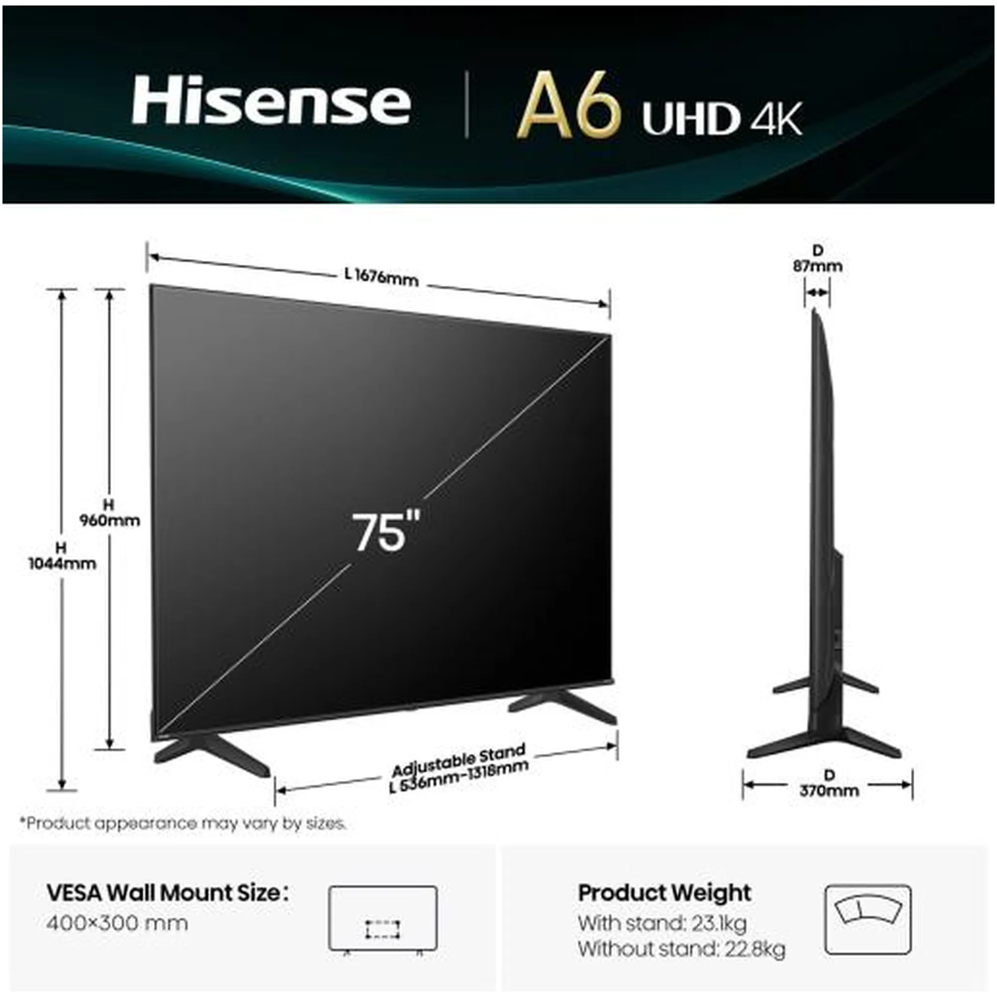 Купить Телевизор Hisense 75A6Q - фото 3