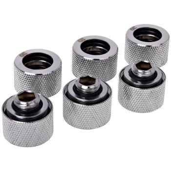 Купити Фітинг Alphacool HT 16mm HardTube compression fitting G1/4 6-pack Chrome (17384) - фото 1