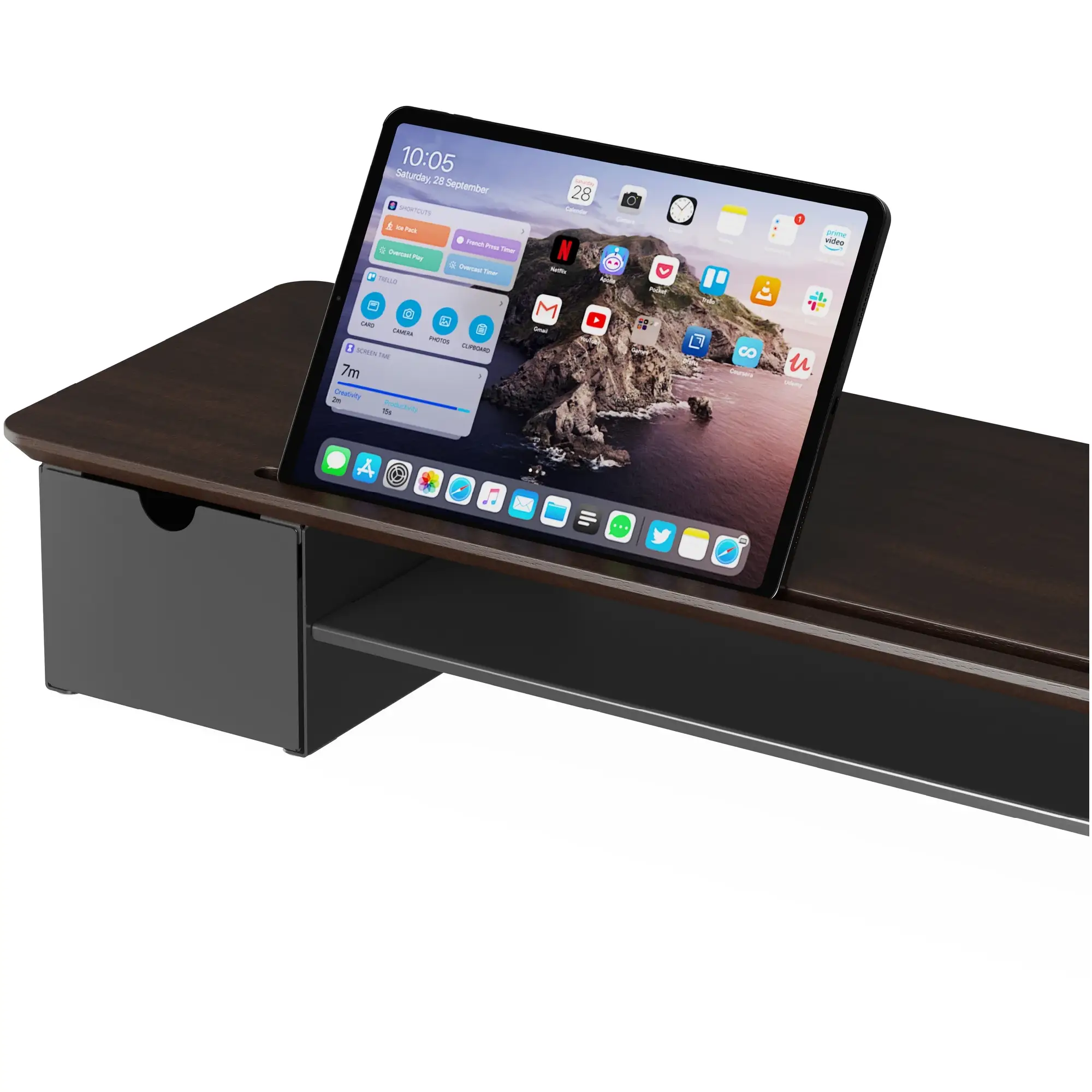 Купити Столик для ноутбука/монітора OfficePro MR161DW Dark Wood/Black - фото 4