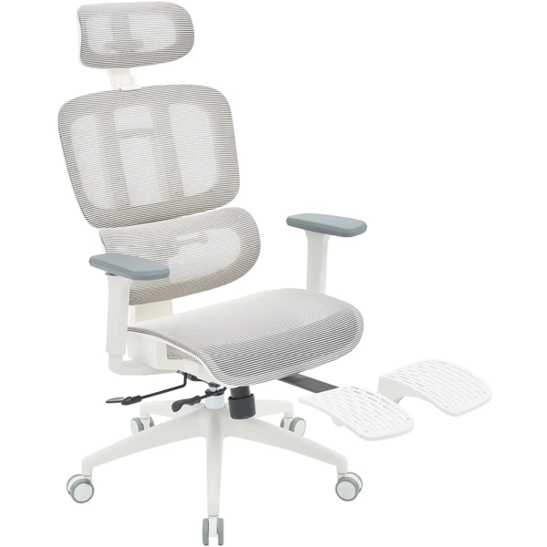 Купити Крісло офісне Officepro Skyline Footrest OC750-W-LG-LG White/Light Gray - фото 2