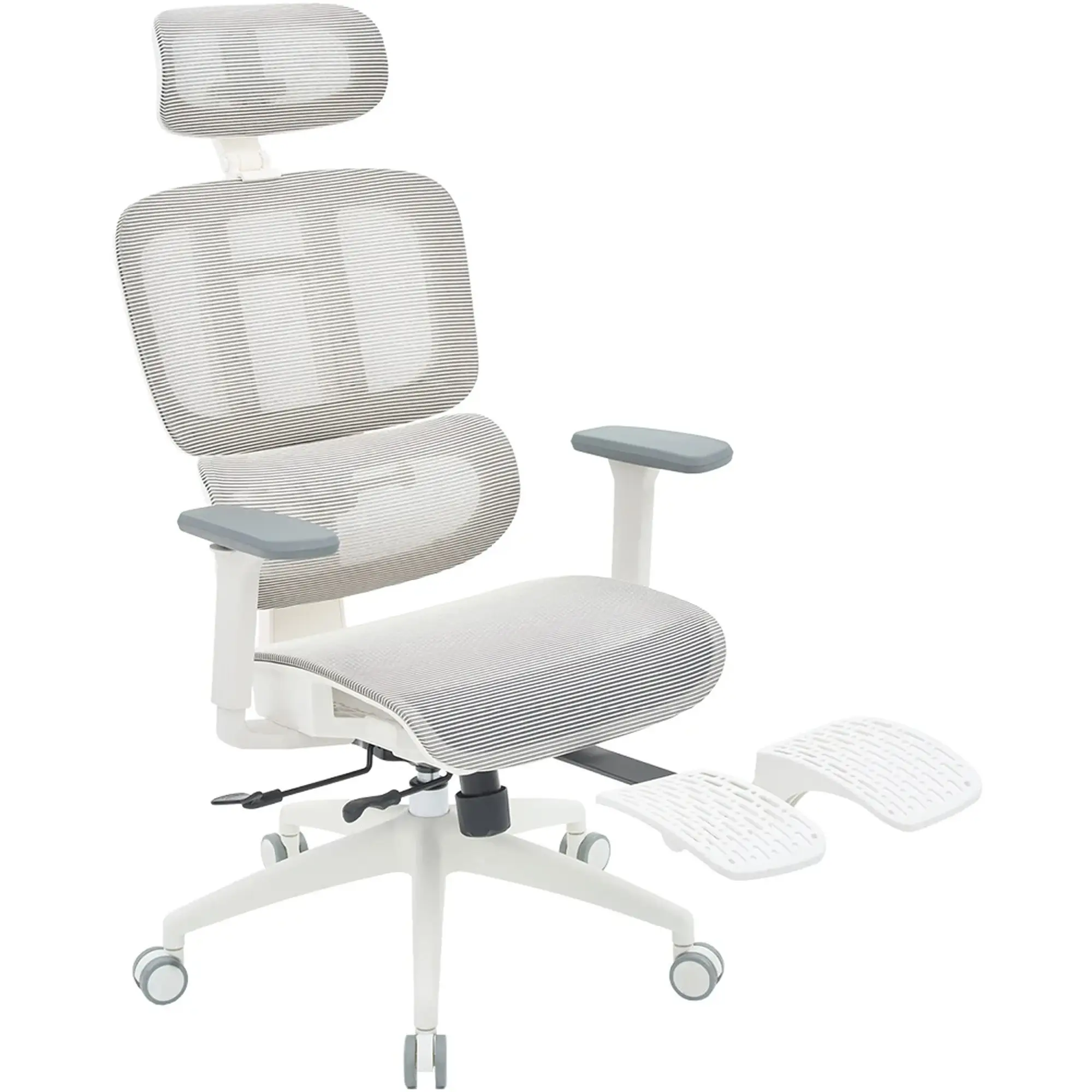 Купити Крісло офісне Officepro Skyline Footrest OC750-W-LG-LG White/Light Gray - фото 2
