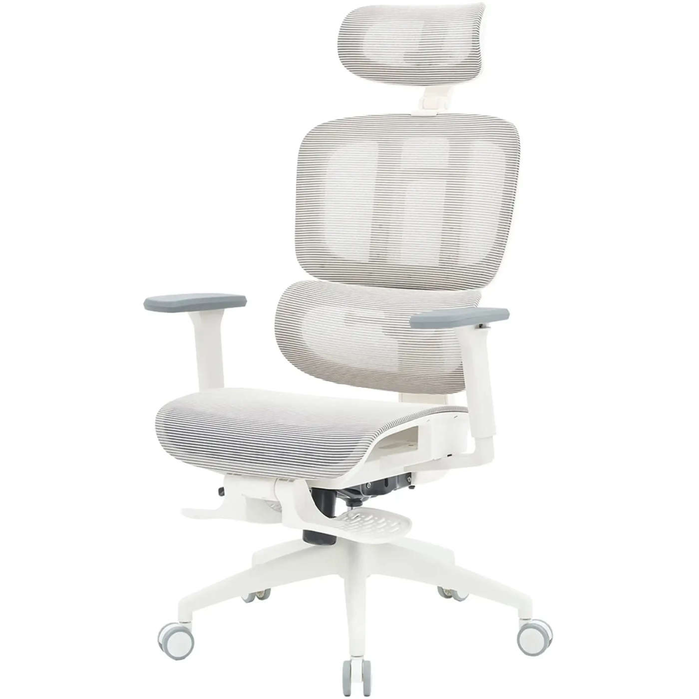 Купити Крісло офісне Officepro Skyline Footrest OC750-W-LG-LG White/Light Gray - фото 3