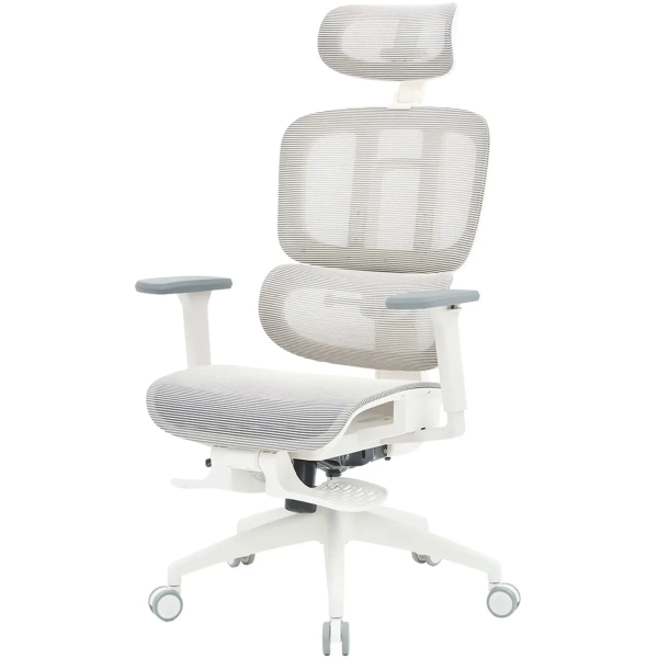 Купити Крісло офісне Officepro Skyline Footrest OC750-W-LG-LG White/Light Gray - фото 3