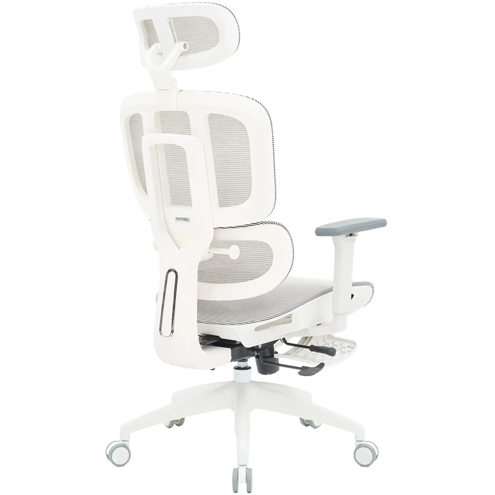 Купити Крісло офісне Officepro Skyline Footrest OC750-W-LG-LG White/Light Gray - фото 4