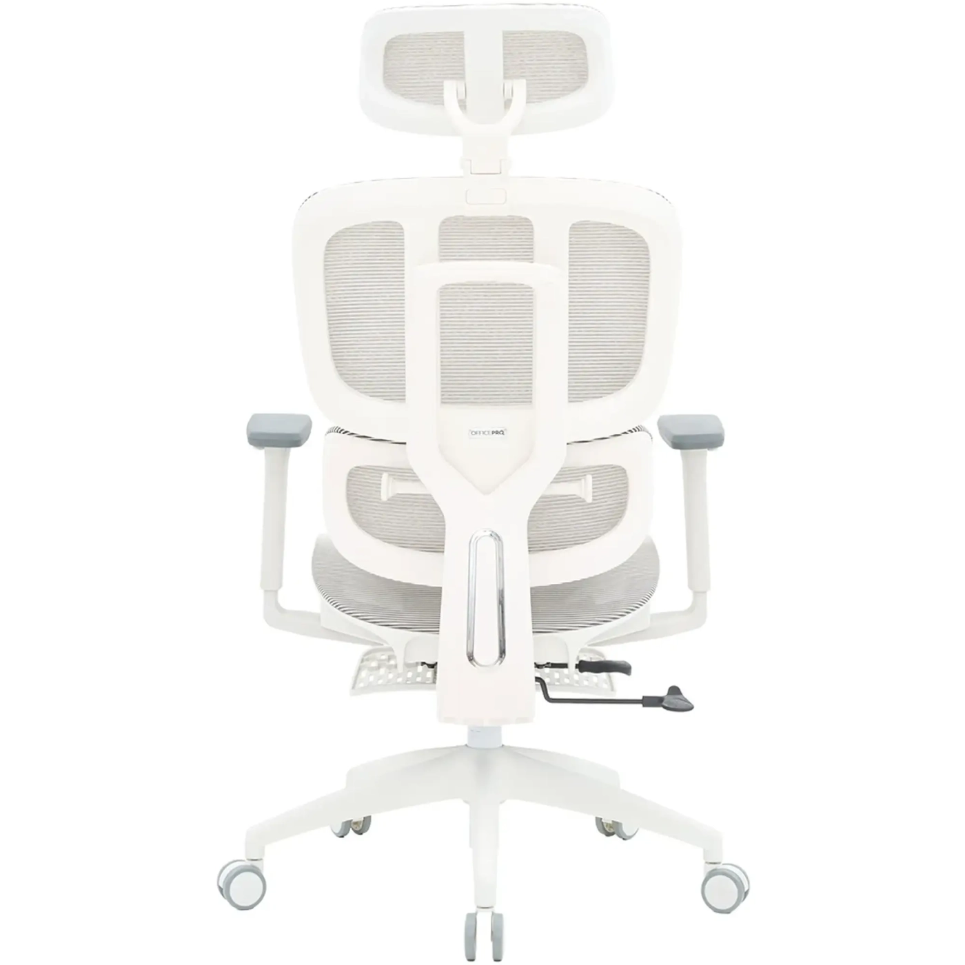 Купити Крісло офісне Officepro Skyline Footrest OC750-W-LG-LG White/Light Gray - фото 5