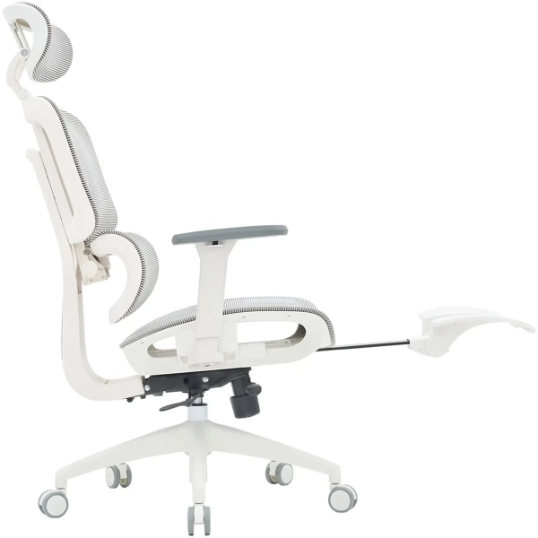 Купити Крісло офісне Officepro Skyline Footrest OC750-W-LG-LG White/Light Gray - фото 6