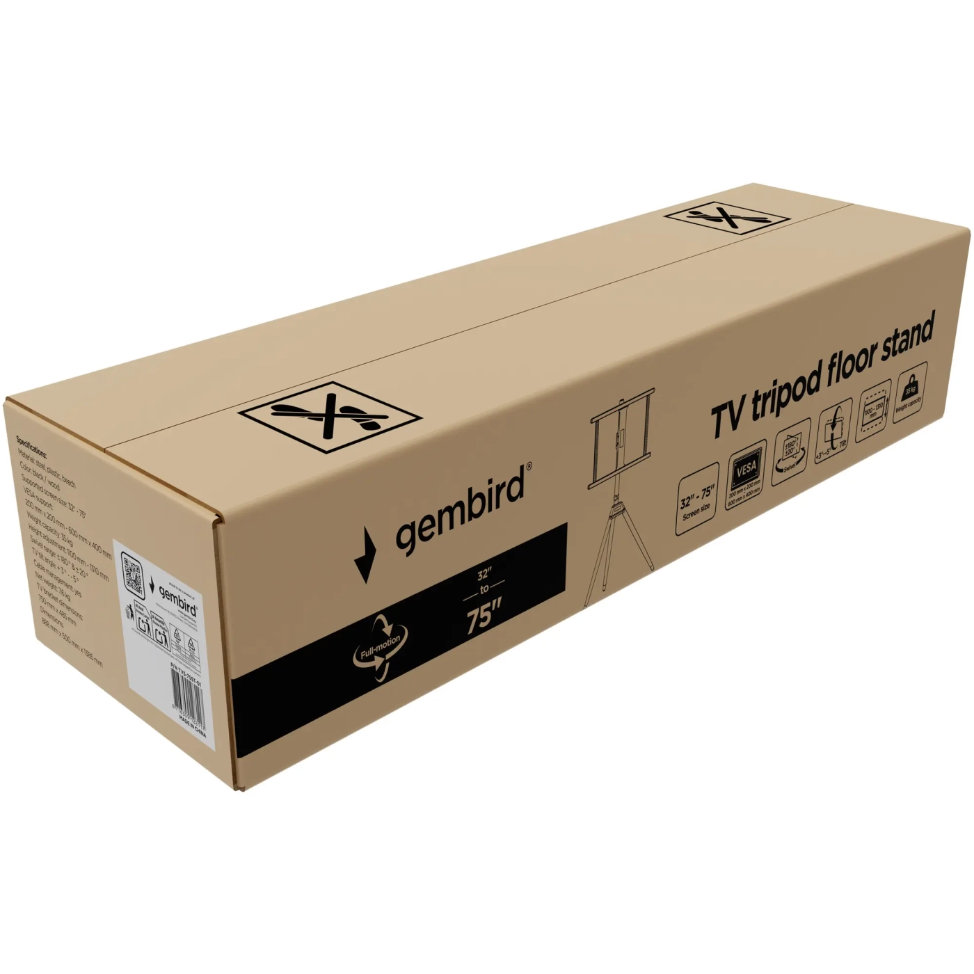 Купить Напольная стойка Gembird TVS-75ST-01 - фото 4