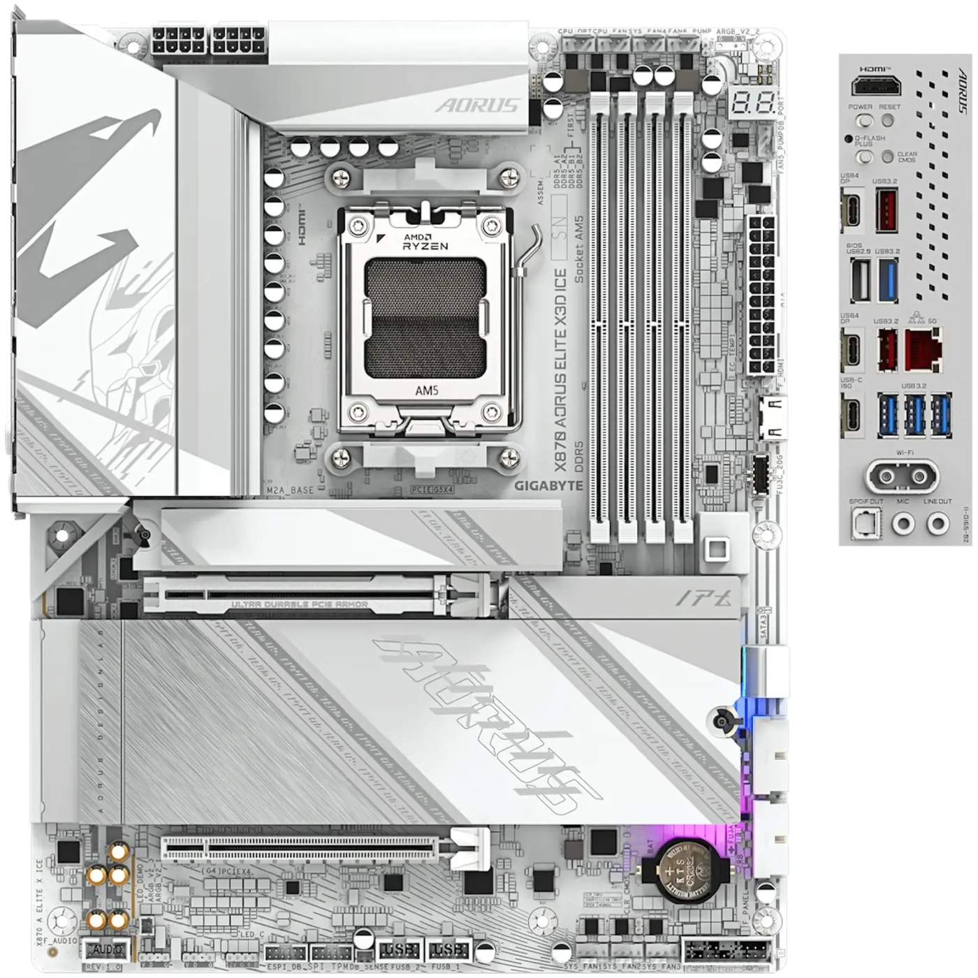 Купити Материнська плата GIGABYTE X870 AORUS ELITE X3D ICE - фото 1