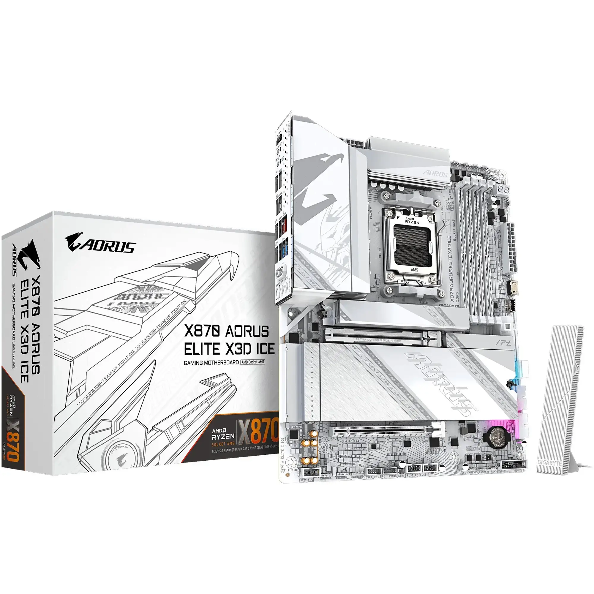 Купити Материнська плата GIGABYTE X870 AORUS ELITE X3D ICE - фото 5