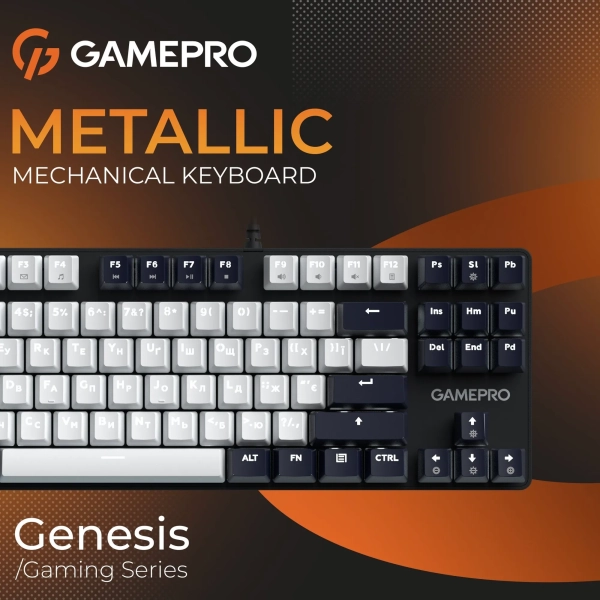 Купити Клавіатура GamePro Genesis Metallic MK110B Outemu Red Switch UA Black (MK110B) - фото 7