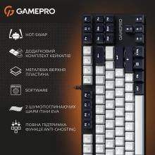 Купити Клавіатура GamePro Genesis Metallic MK110B Outemu Red Switch UA Black (MK110B) - фото 8