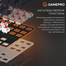 Купити Клавіатура GamePro Genesis Metallic MK110B Outemu Red Switch UA Black (MK110B) - фото 13
