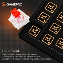 Купити Клавіатура GamePro Genesis Metallic MK110B Outemu Red Switch UA Black (MK110B) - фото 16