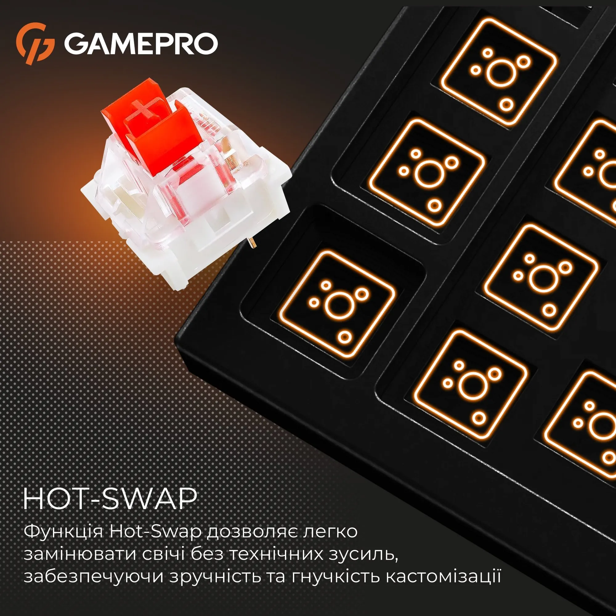 Купити Клавіатура GamePro Genesis Metallic MK110B Outemu Red Switch UA Black (MK110B) - фото 16