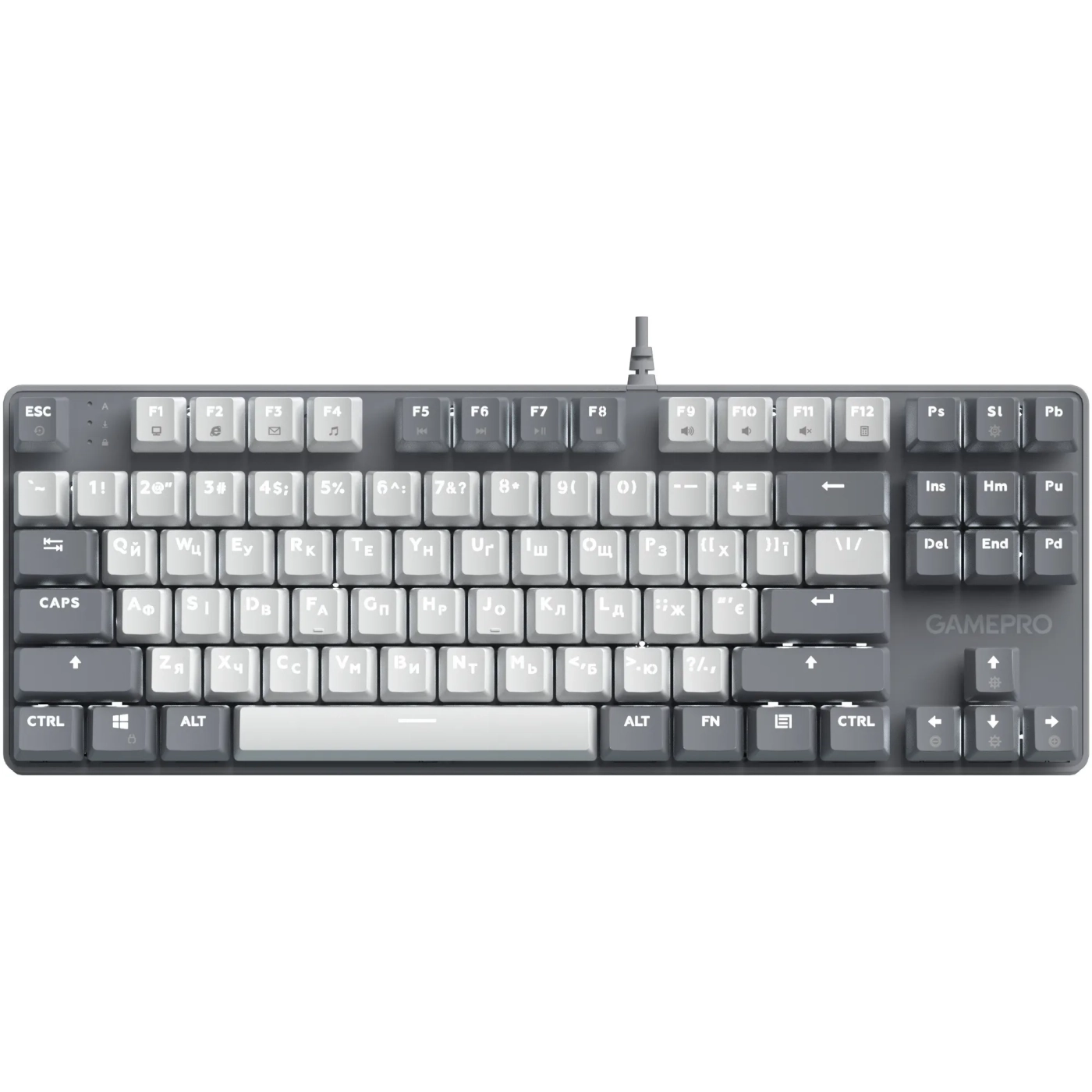 Купити Клавіатура GamePro Genesis Metallic MK110G Outemu Red Switch UA Gray (MK110G) - фото 1