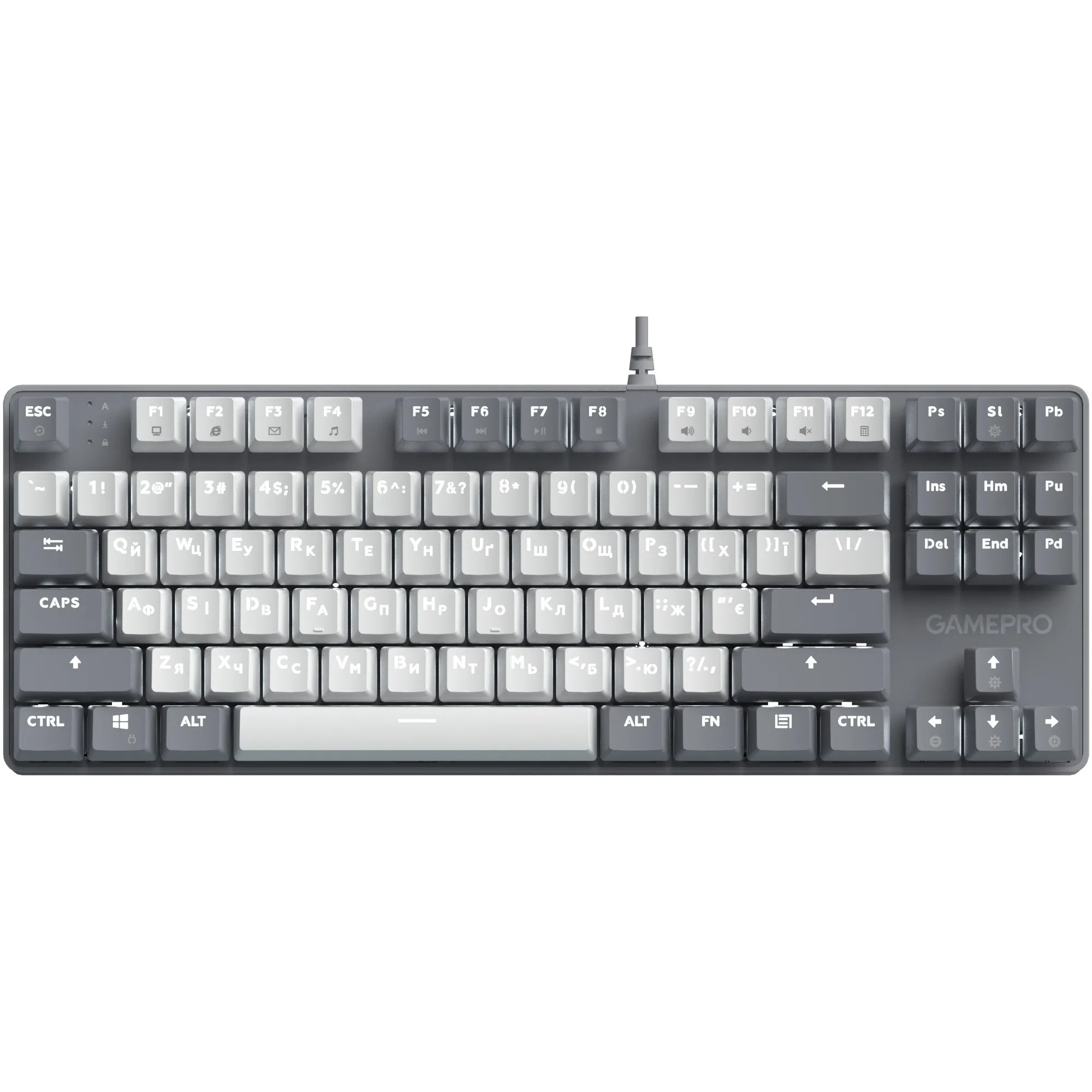 Купити Клавіатура GamePro Genesis Metallic MK110G Outemu Red Switch UA Gray (MK110G) - фото 1