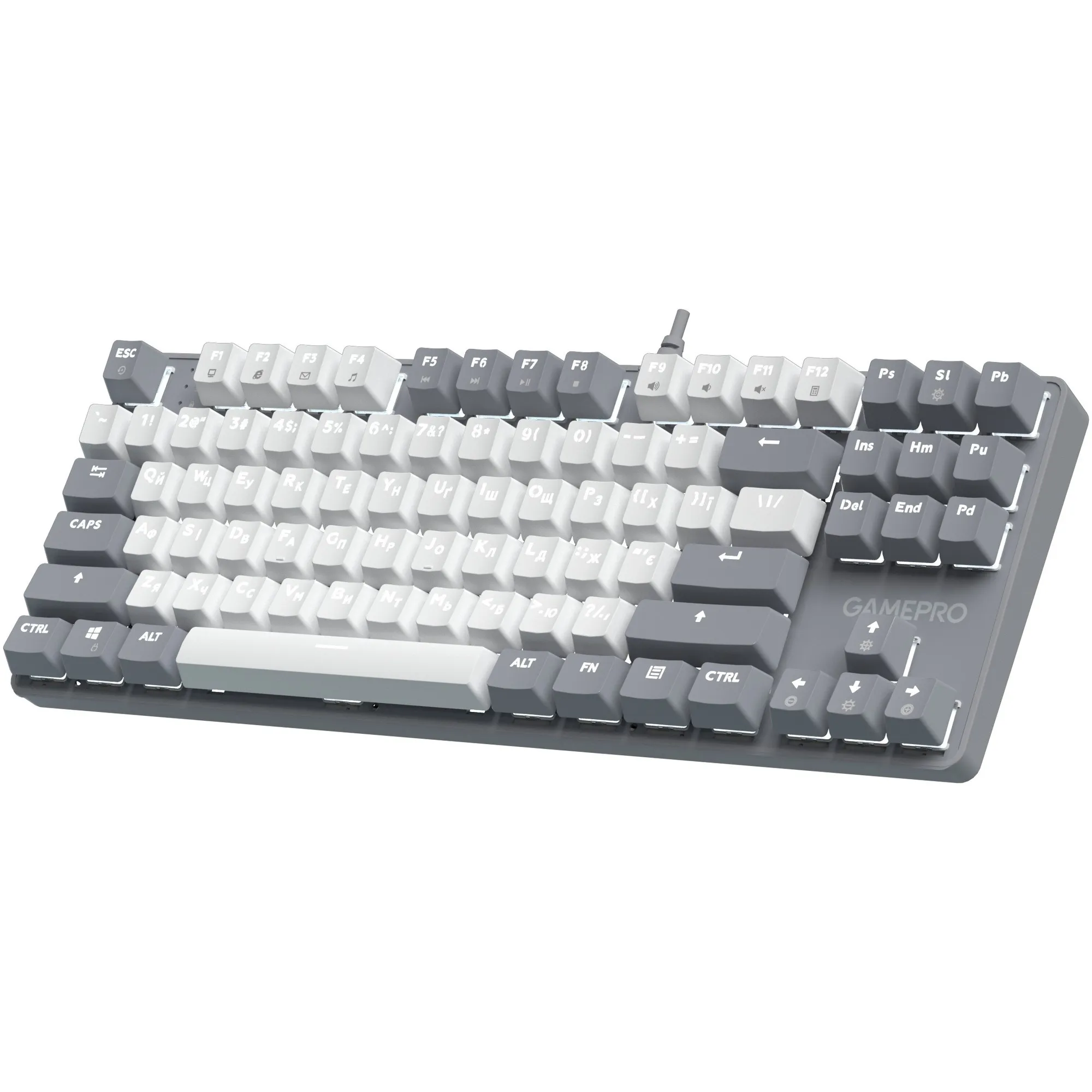 Купити Клавіатура GamePro Genesis Metallic MK110G Outemu Red Switch UA Gray (MK110G) - фото 3
