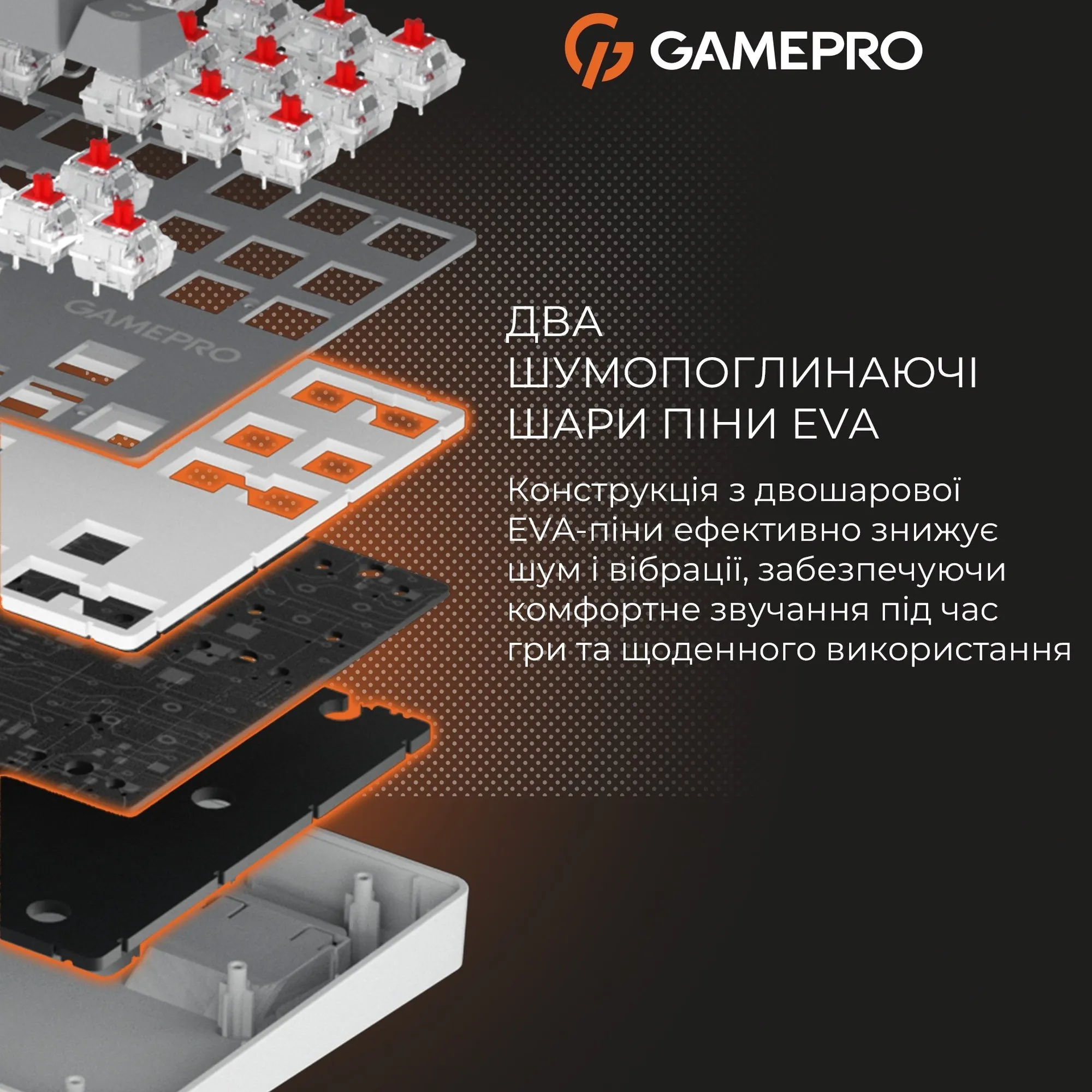 Купити Клавіатура GamePro Genesis Metallic MK110G Outemu Red Switch UA Gray (MK110G) - фото 8