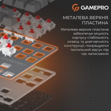 Купити Клавіатура GamePro Genesis Metallic MK110G Outemu Red Switch UA Gray (MK110G) - фото 9