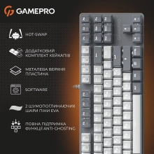 Купити Клавіатура GamePro Genesis Metallic MK110G Outemu Red Switch UA Gray (MK110G) - фото 6