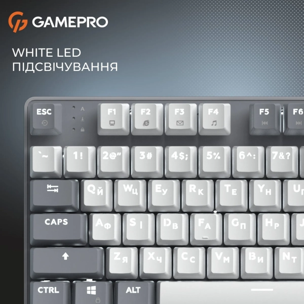 Купити Клавіатура GamePro Genesis Metallic MK110G Outemu Red Switch UA Gray (MK110G) - фото 8