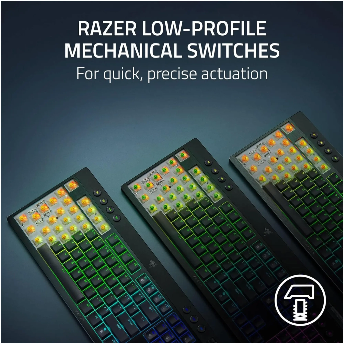 Купити Клавіатура RAZER BlackWidow V4 Low-Profile TKL Orange Switch (RZ03-05450700-R3M1) - фото 5