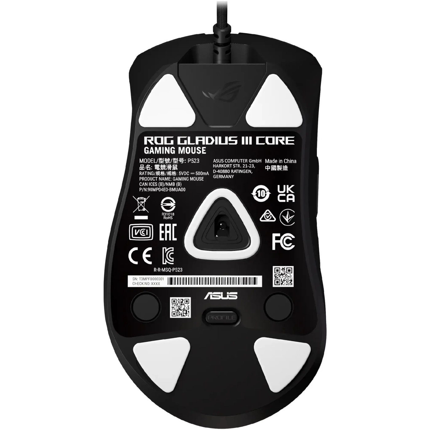 Купити Миша ASUS ROG Gladius III Core (90MP04E0-BMUA00) - фото 7