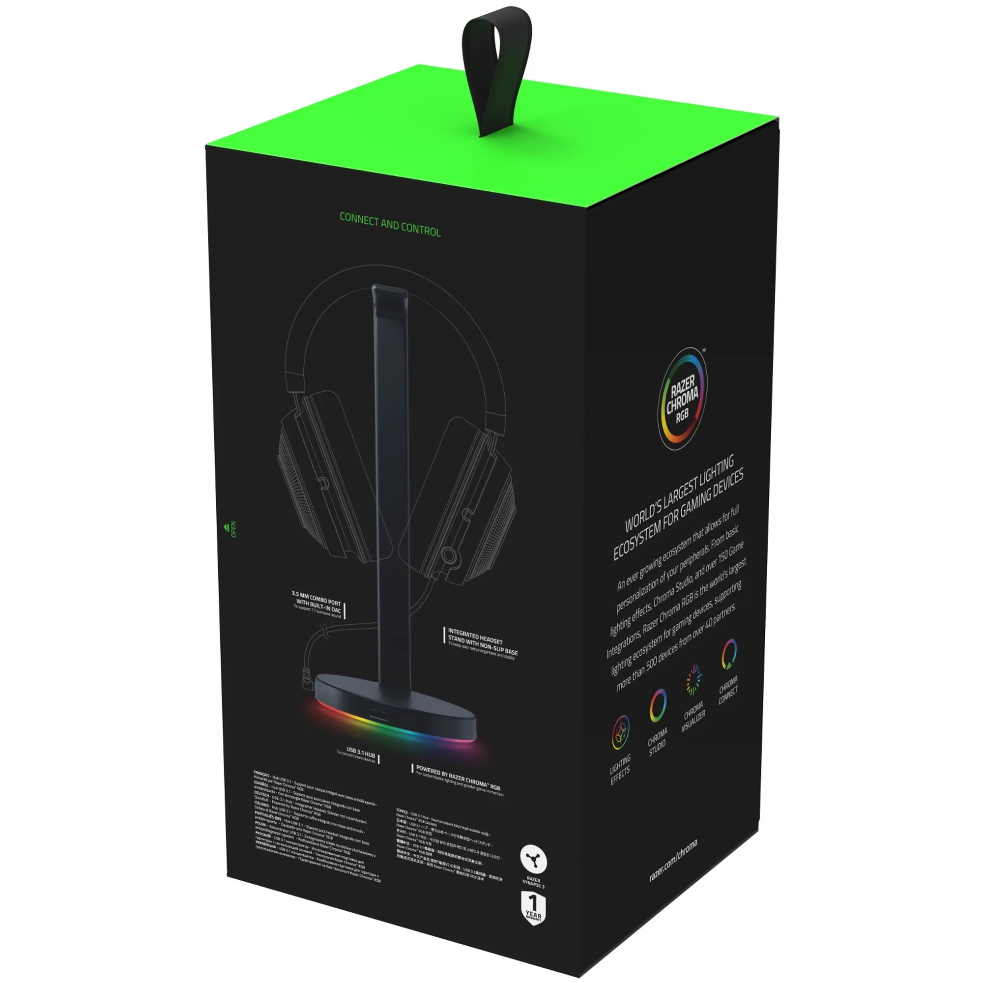 Купить Подставка для наушников Razer Base Station V2 Chroma Black (RC21-01510100-R3M1) - фото 7