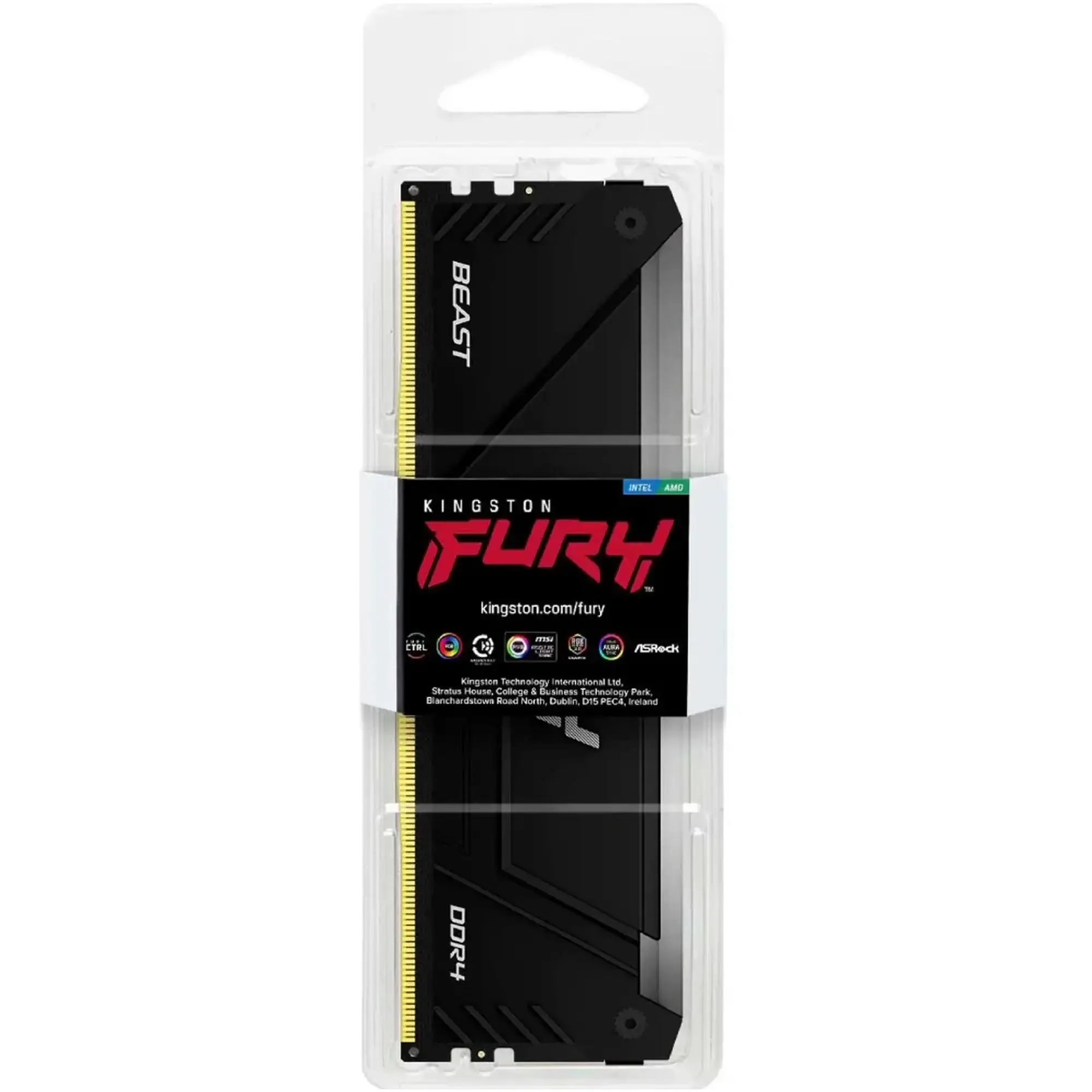 Купити Модуль пам'яті Kingston Fury Beast RGB Black DDR4-3200 16GB (KF432C16BB12A/16WP) - фото 5