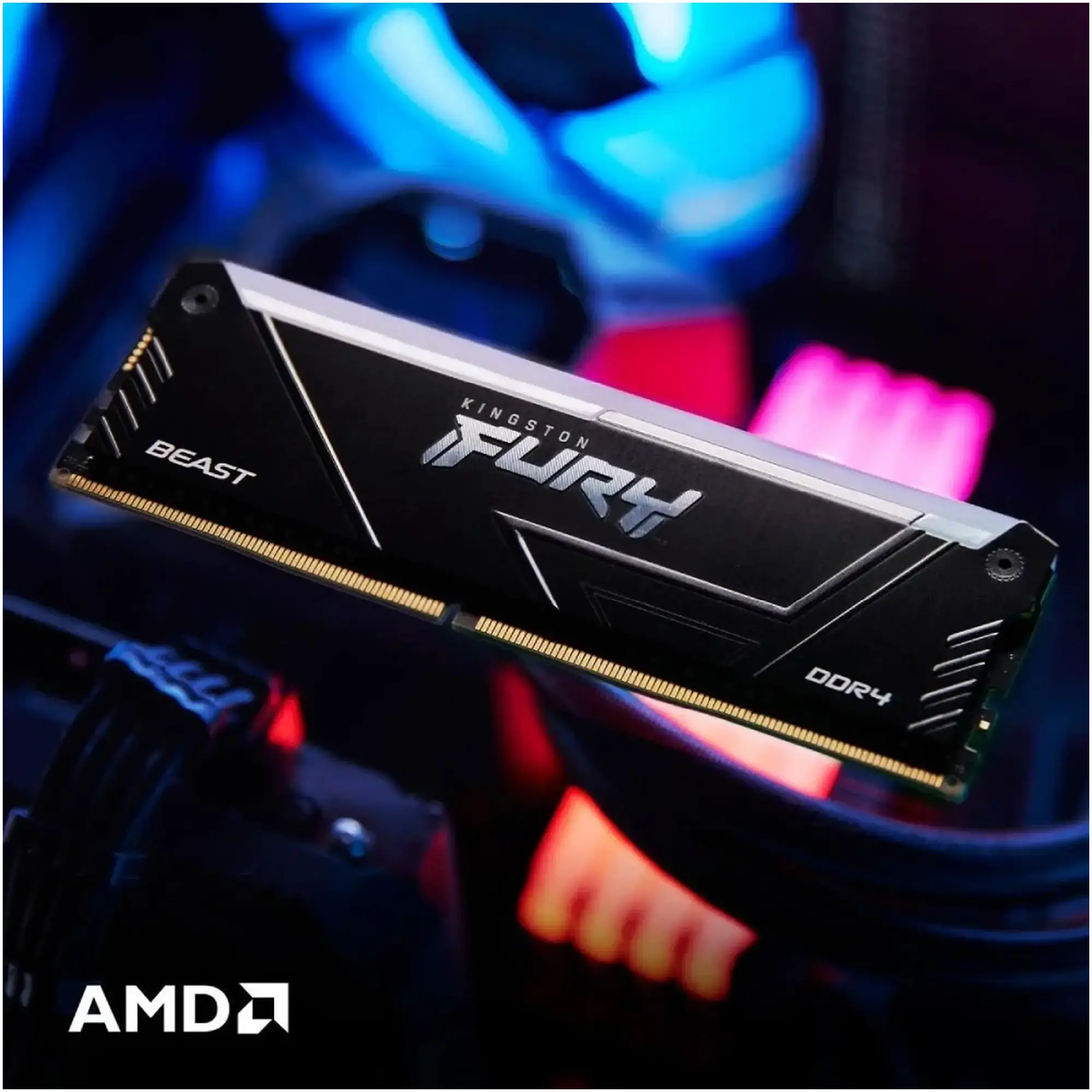Купити Модуль пам'яті Kingston Fury Beast RGB Black DDR4-3200 16GB (KF432C16BB12A/16WP) - фото 6