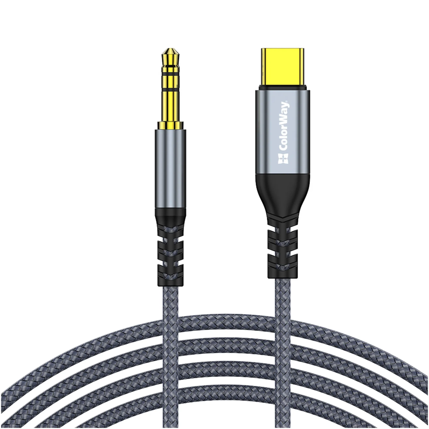 Купить Адаптер ColorWay USB-C to 3.5 mm mini-Jack 1.2 м Grey (CW-CBPDJ071-G) - фото 1