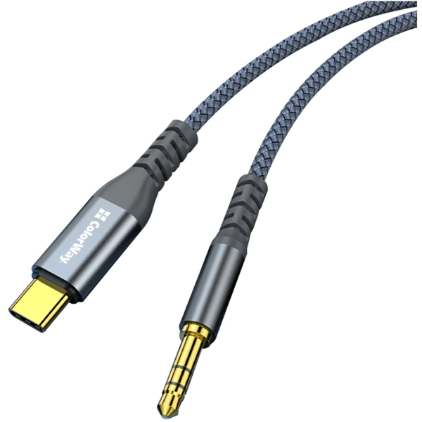 Купить Адаптер ColorWay USB-C to 3.5 mm mini-Jack 1.2 м Grey (CW-CBPDJ071-G) - фото 3