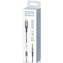 Купить Адаптер ColorWay USB-C to 3.5 mm mini-Jack 1.2 м Grey (CW-CBPDJ071-G) - фото 5