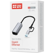 Купити Мережевий адаптер ColorWay USB-A/USB-С 3.0 - RJ45 Gigabit Ethernet (CW-AD-CRG) - фото 6