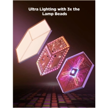Купити Набір настінних світильників Govee H606A Glide Hexagon Light, 7, RGBIC, WI-FI/Bluetooth Белый (H606AC81) - фото 9