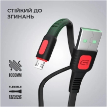 Купить Кабель ArmorStandart AR15 micro USB 2.4A 1m Black (ARM59535) - фото 2