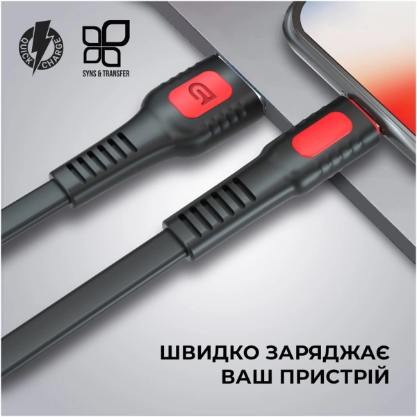 Купить Кабель ArmorStandart AR15 micro USB 2.4A 1m Black (ARM59535) - фото 3
