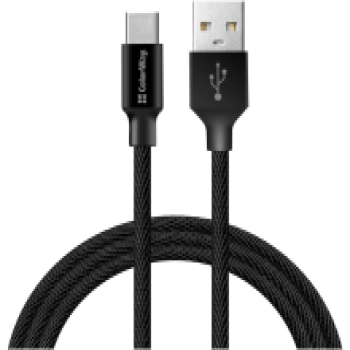 Купить Кабель Colorway USB Type-C 2m 2.4A Black (CW-CBUC008-BK) - фото 1