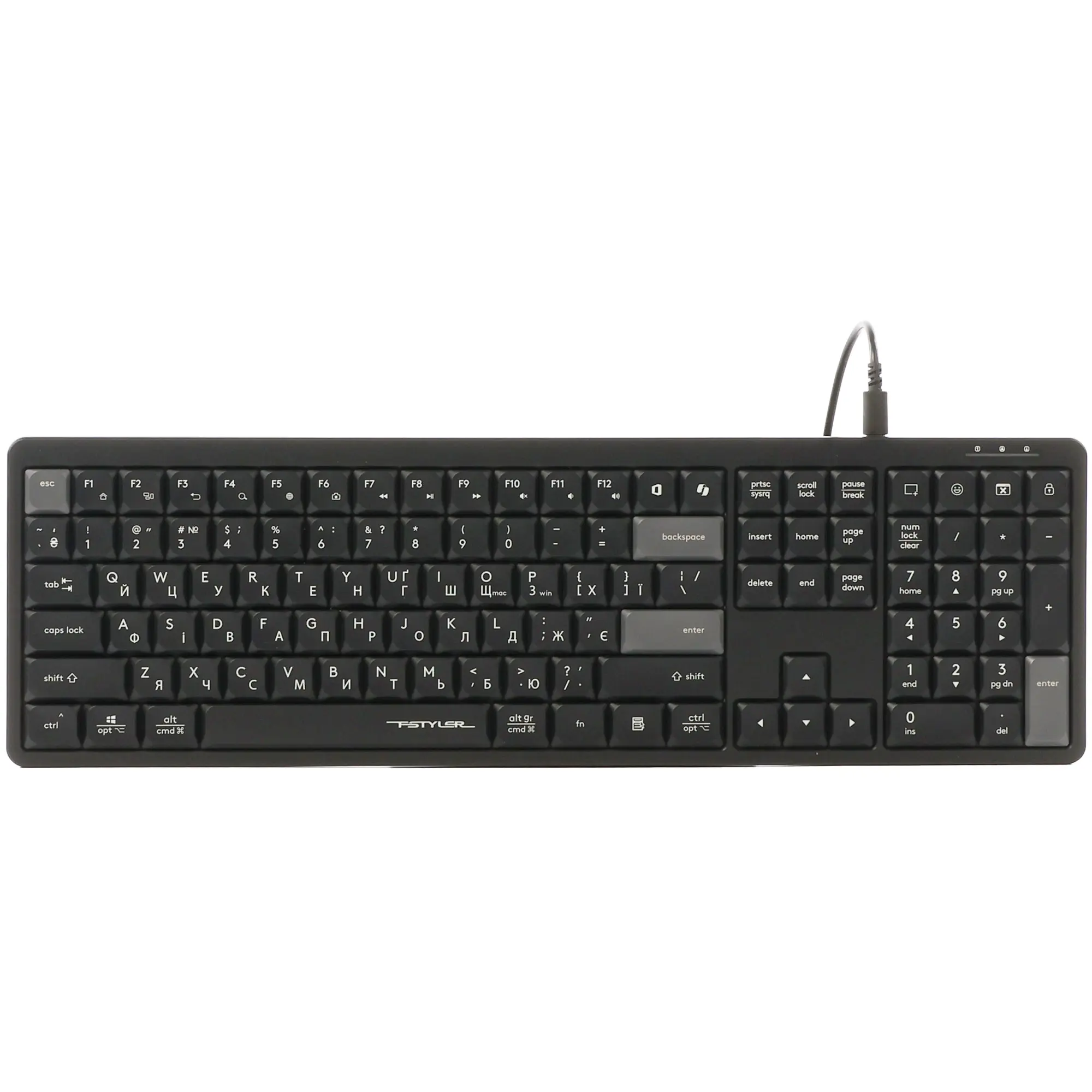 Купити Клавіатура A4Tech Fstyler FX55 Black - фото 1