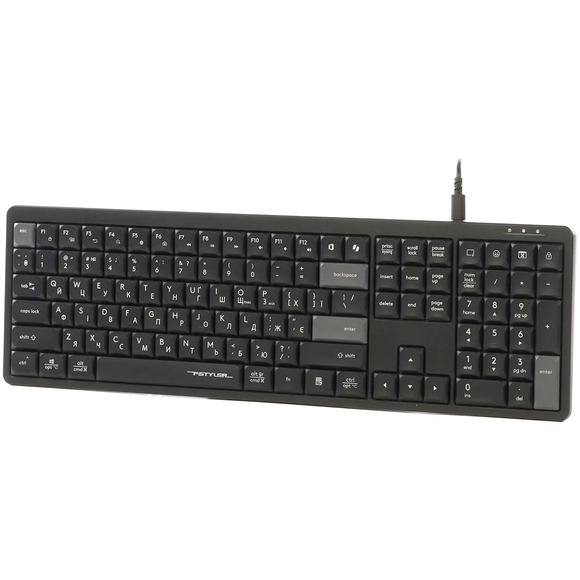 Купити Клавіатура A4Tech Fstyler FX55 Black - фото 3