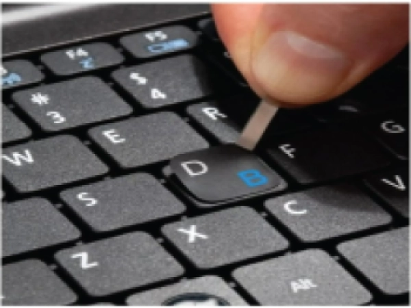 Купити Наліпки на клавіатуру СolorWaу непрозора чорна, біло-синя (CW-BWBL) - фото 3