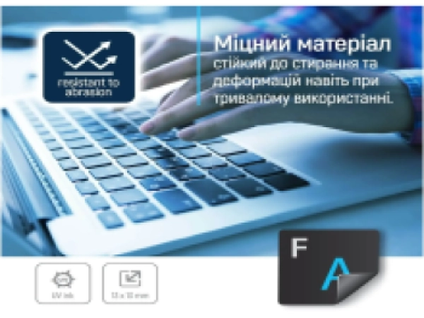 Купити Наліпки на клавіатуру СolorWaу непрозора чорна, біло-синя (CW-BWBL) - фото 5