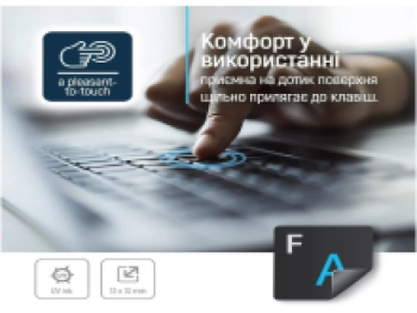 Купити Наліпки на клавіатуру СolorWaу непрозора чорна, біло-синя (CW-BWBL) - фото 6