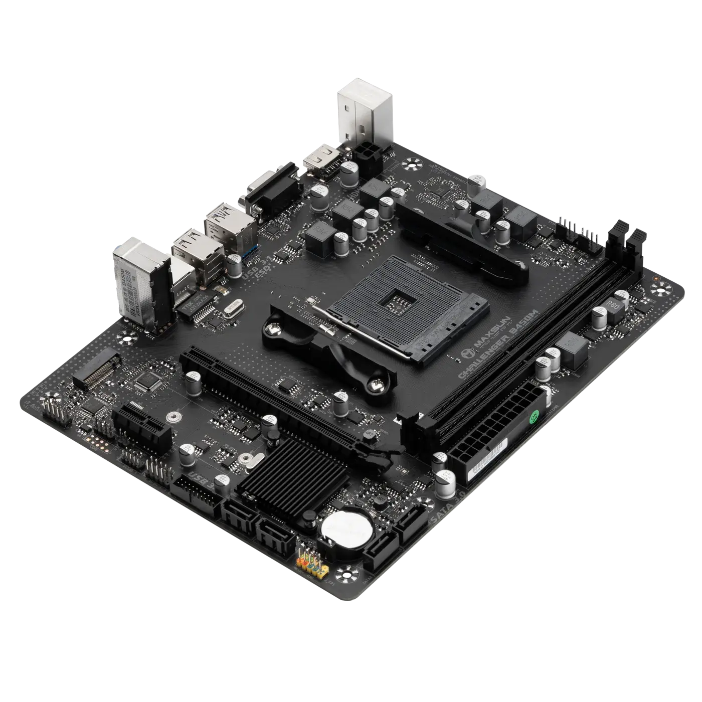 Купити Материнська плата Maxsun MS-Challenger B450M (sAM4, AMD B450, DDR4, mATX) - фото 4