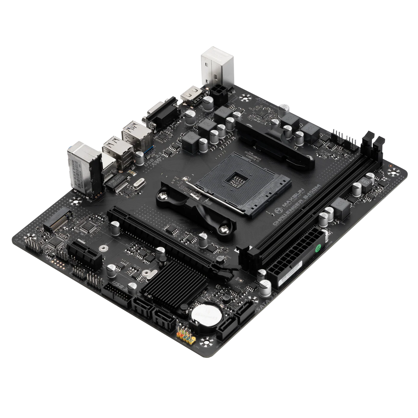 Купити Материнська плата Maxsun MS-Challenger B450M (sAM4, AMD B450, DDR4, mATX) - фото 4