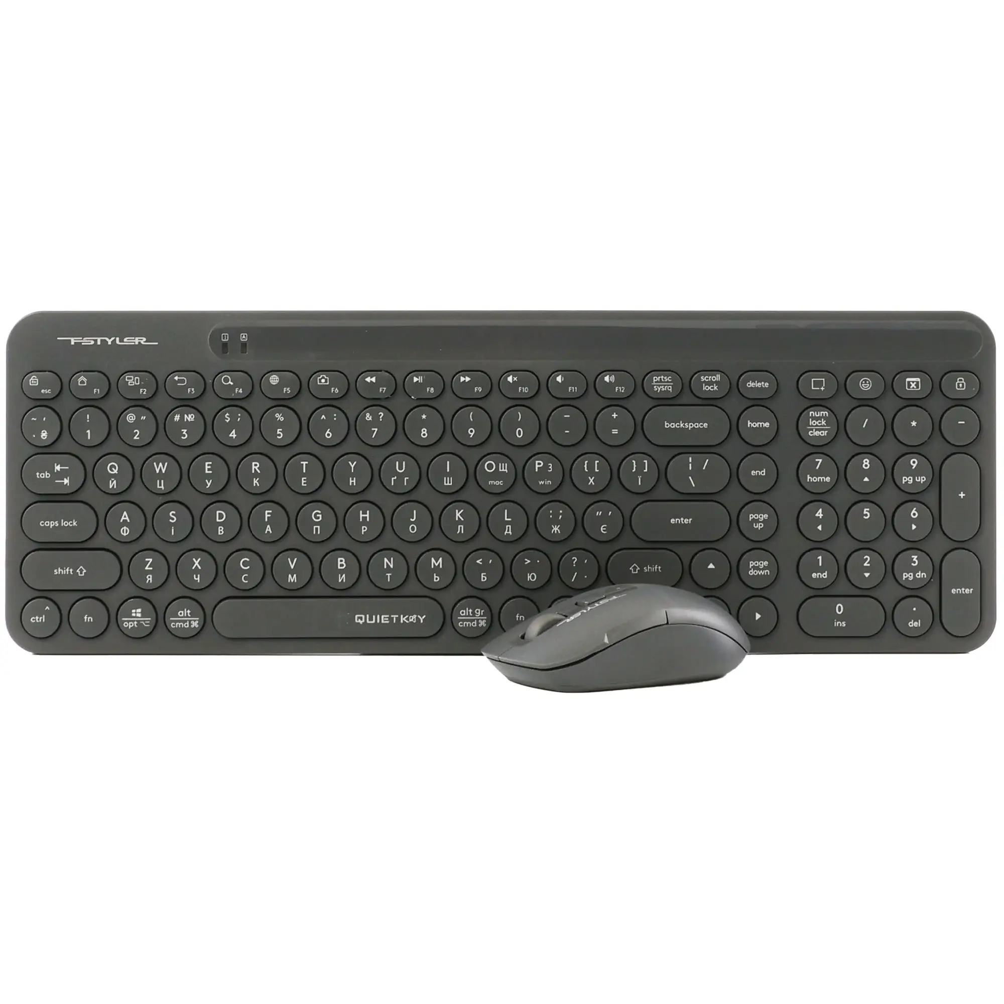 Купити Комплект клавіатура та мишка A4Tech FG3300 Air2 USB UA Grey - фото 1