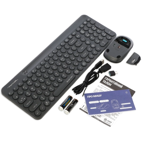 Купити Комплект клавіатура та мишка A4Tech FG3300 Air2 USB UA Grey - фото 8