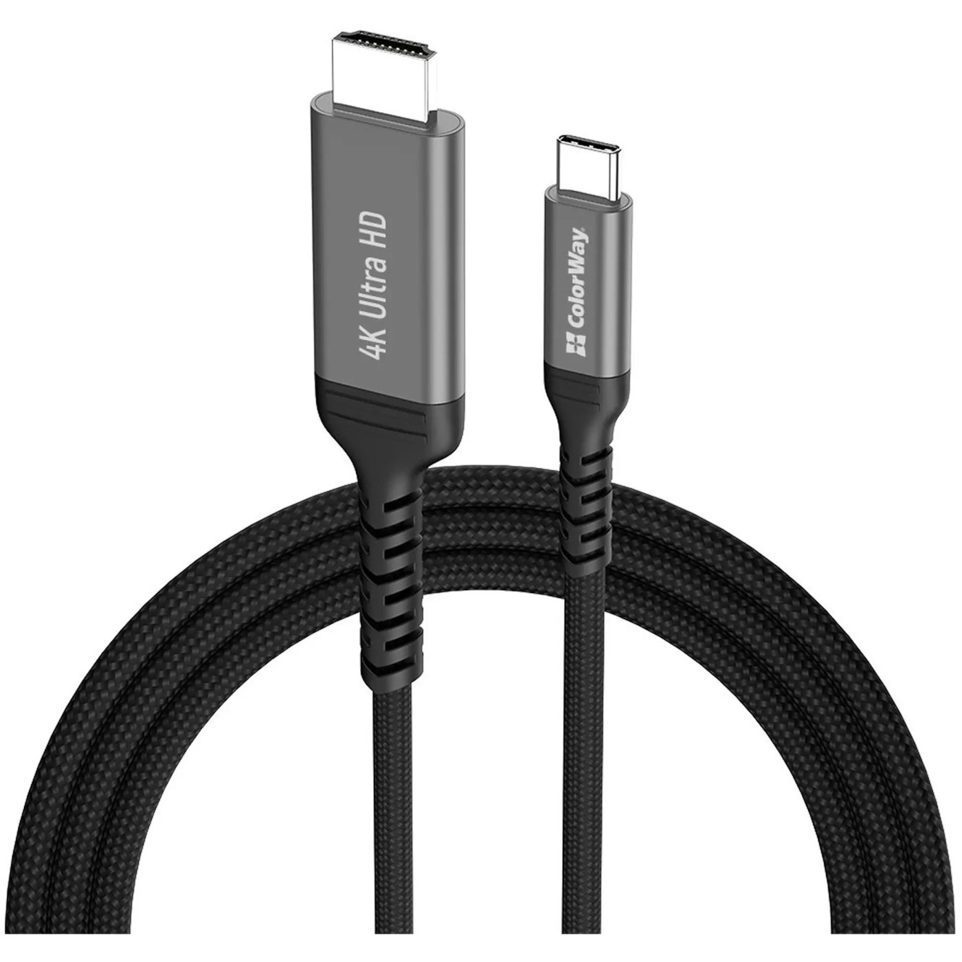 Купить Кабель ColorWay USB-C to HDMI 2 м Black (CW-CBCHD077-BK) - фото 1