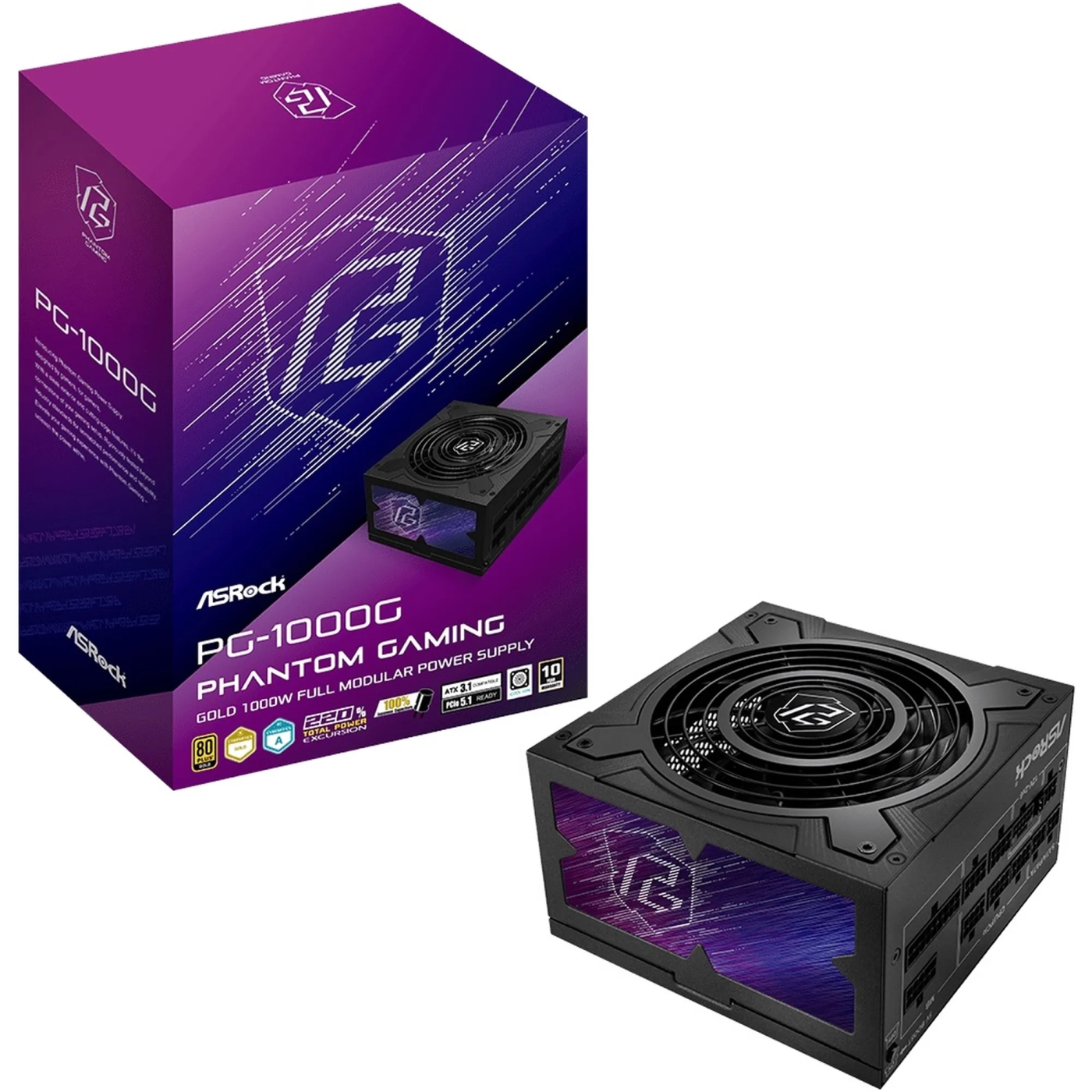 Купити Блок живлення ASRock Phantom Gaming 1000W (PG-1000G) - фото 6