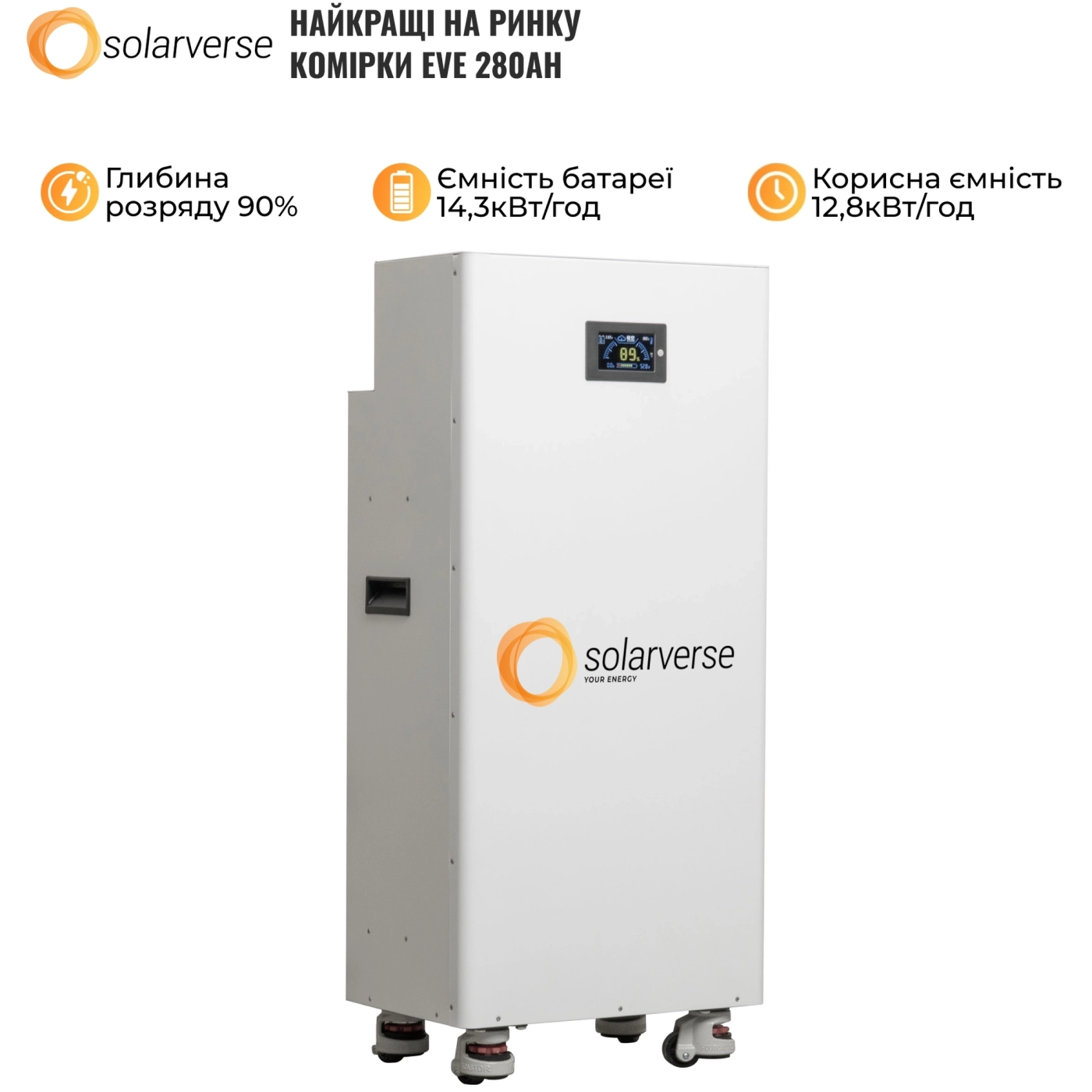 Купить Система хранения энергии Solarverse HomeOne 5kW 14.3kWh 1BAT LiFePO4 6000 циклов (SVS-1AF5K1-SV14.3K1-1) - фото 3